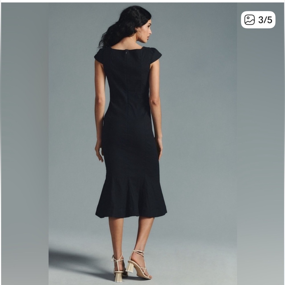 The Cecily Fit & Flare Sweetheart Dress in Black